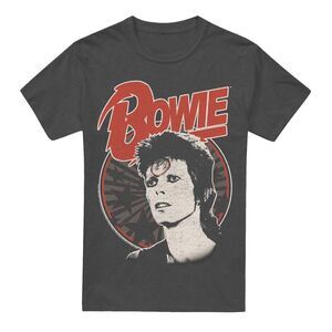 David Bowie Unisex Adult Space Oddity T-Shirt / Charcoal